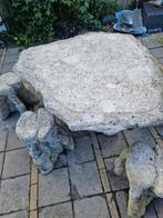 Stenen tafel met 6 stenen stoelen., Tuin en Terras, Ophalen of Verzenden