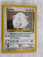 Chansey base set 2, excellent, met swirl, Ophalen of Verzenden, Gebruikt, Losse kaart, Foil