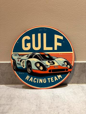 Mancave Bar Café Wanddecoratie metalen bordje Gulf Racing beschikbaar voor biedingen