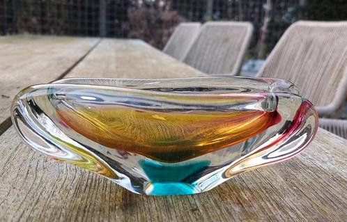 Vintage glazen asbak van Josef Rozinek voor Novy Bor, Antiek en Kunst, Antiek | Glas en Kristal, Ophalen of Verzenden