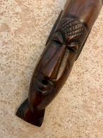 Nigeriaans Houtsnijwerk Beeldje - 1975 - Handgemaakt Kunstwe, Ophalen