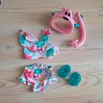 Baby Born Holiday Deluxe Bikini set (&snorkel slippers) ZGAN, Ophalen of Verzenden, Zo goed als nieuw, Babypop