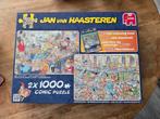 Jan van Haasteren dubbele puzzel 2x 1000 stukjes, Hobby en Vrije tijd, Denksport en Puzzels, Ophalen of Verzenden, Zo goed als nieuw