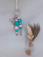 Beadable tassenhanger/sleutelhanger turqoise-lichtroze, Ophalen of Verzenden, Nieuw