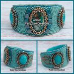 Beadembroidery edelsteen armband, Overige materialen, Met bedels of kralen, Overige kleuren, Nieuw