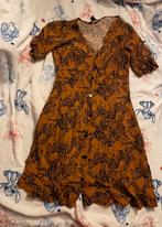 Bruine jurkje met zebra’s erop, Bruin, Ophalen of Verzenden, Maat 36 (S), Gedragen