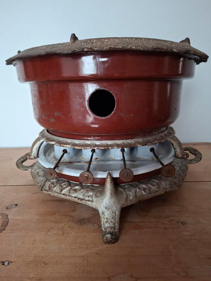 4 pits petroleumstel, Antiek en Kunst, Antiek | Emaille, Ophalen