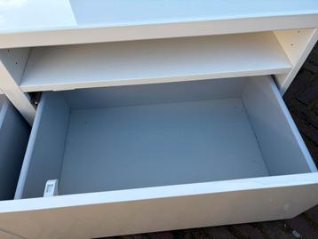 Ikea besta wit TV meubel met glazen plaat 120cm - afbeelding 3