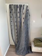 Vitrage (1 deel) geplooid haakjes grijs  NIEUW!!, 200 cm of meer, 150 tot 200 cm, Nieuw, Ophalen of Verzenden