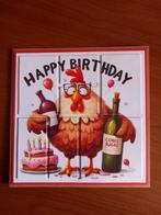 Kaart happy birthday haan taart drankje 227 = 1,75, Ophalen of Verzenden, Zo goed als nieuw, Overige thema's