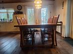 Eetkamertafel + 6 stoelen, Huis en Inrichting, Tafels | Eettafels, Ophalen, Overige materialen, Gebruikt, 100 tot 150 cm