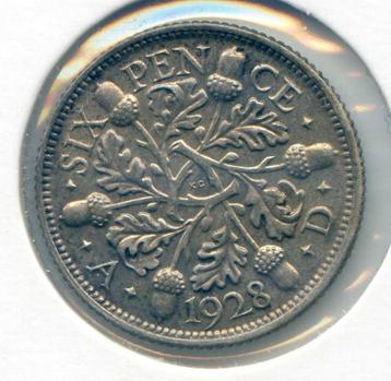 Groot-Brittannië 6 Pence 1928 PR (XF) beschikbaar voor biedingen