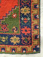 Handmade Retro wool Smyrna carpet medallion 100x173cm, Gebruikt, 100 tot 150 cm, Crème, Ophalen of Verzenden