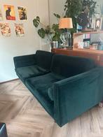 Groene Velvet Bank - Sofacompany 3-zits, Huis en Inrichting, Ophalen, Driepersoons, 75 tot 100 cm, Zo goed als nieuw