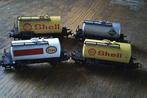 Marklin HO 4 Ketelwagons Shell - Aral - Esso, Wisselstroom, Gebruikt, Wagon, Ophalen of Verzenden