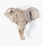 Wild en soft als nieuw olifantenkop olifant hoofd decoratie, Ophalen of Verzenden, Zo goed als nieuw, Wanddecoratie