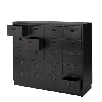 SHOWROOM Refurbished Apothekerkast Vintage Ladekast Zwart beschikbaar voor biedingen