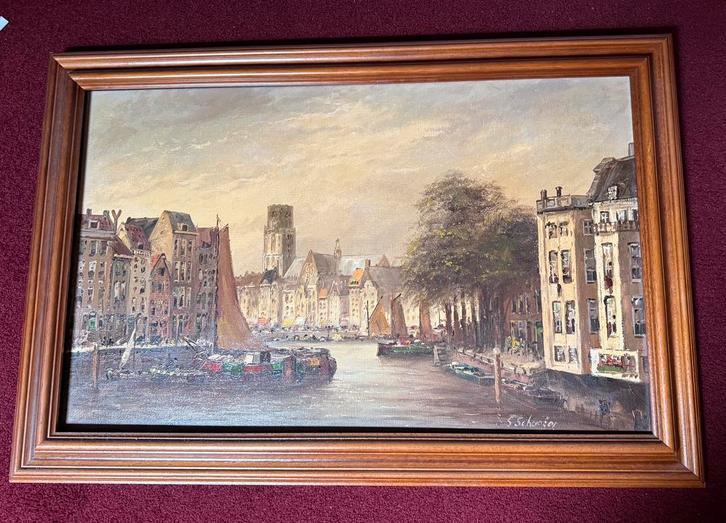 Schilderij Siem Schaeffer met echtheidscertificaat, Antiek en Kunst, Kunst | Schilderijen | Klassiek, Ophalen