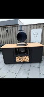 Stalen BBQ Keuken - 180x70x90, Ophalen, Gebruikt, Houtskool, Vrijstaand