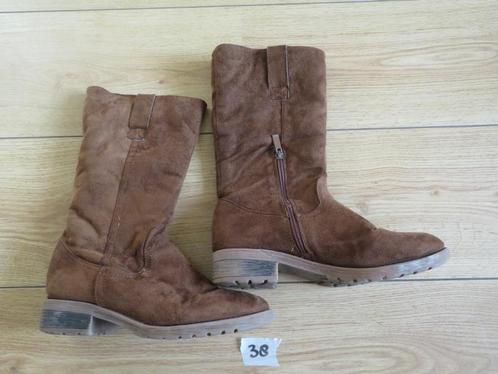 Bruine laarzen maat 38, Kleding | Dames, Schoenen, Zo goed als nieuw, Hoge laarzen, Bruin, Ophalen of Verzenden