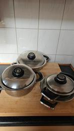 AMC Pannenset - Kwaliteitspannen, Huis en Inrichting, Keuken | Potten en Pannen, Gebruikt, Keramische plaat, Pannenset, Ophalen of Verzenden