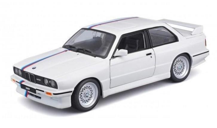 Bburago BMW 3 Series M3 E30 1988 wit, rood of zwart nieuw, Hobby en Vrije tijd, Modelauto's | 1:24, Nieuw, Auto, Bburago, Ophalen of Verzenden