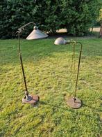 Twee messing staande lampen, ook per stuk, Ophalen, Gebruikt