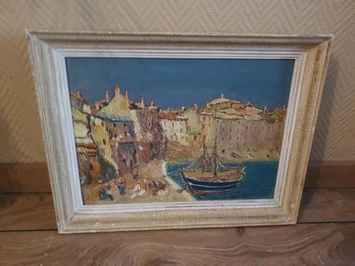 Impressionistisch mediterraans  stadsgezicht, Antiek en Kunst, Kunst | Schilderijen | Klassiek, Ophalen of Verzenden