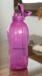 Tupperware XL Lila fles 2L met sportdop + handvat voorraad, Nieuw, Oranje, Ophalen of Verzenden