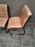 lederlook stoelen, Huis en Inrichting, Ophalen, Gebruikt, Bruin, Leer