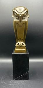 Bronzen Art-Deco stijl uil., Ophalen of Verzenden