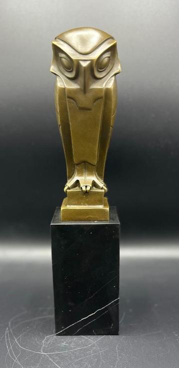 Bronzen Art-Deco stijl uil. beschikbaar voor biedingen