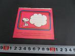sticker Snoopy  label, Verzamelen, Ophalen, Zo goed als nieuw