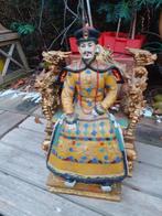 Kunsthars Beeld "De Chinese Keizer", grotendeels verguld, Ophalen of Verzenden