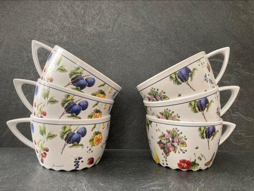 6 Mepal-Rosti Soepkommen Fruit & Flowers servies JBS, Caravans en Kamperen, Kampeeraccessoires, Ophalen