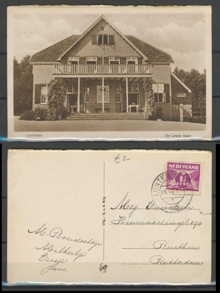 Lunteren  1930 De Leper Koen Ansichtkaart m-61a jdu, Verzamelen, Ansichtkaarten | Nederland, Gelopen, Gelderland, 1920 tot 1940