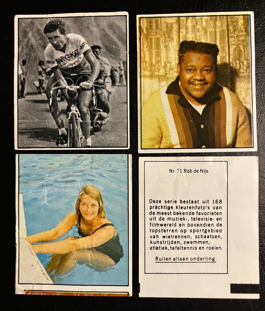 GEZOCHT: Kauwgomplaatjes artiesten, acteurs etc. - Trio gum, Verzenden, Gebruikt, Overige typen