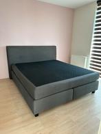 Grijze boxspring 180x200, Huis en Inrichting, Ophalen, Tweepersoons, Zo goed als nieuw, 180 cm