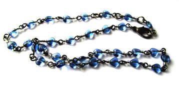 Prachtige vintage murano glas hartjes ketting beschikbaar voor biedingen