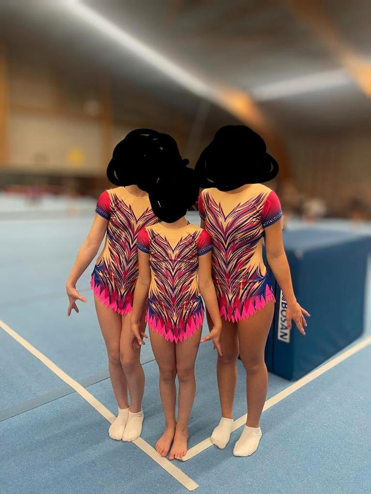 Acro pakjes trio, Sport en Fitness, Turnen, Zo goed als nieuw, Turnpak(je), Kindermaat 146 t/m 176, Ophalen of Verzenden