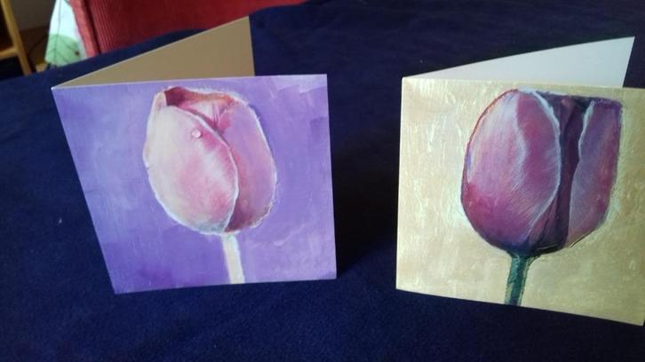 Héél veel NIEUWE DUBBELLE KAARTEN met TULP afb. zonder tekst, Hobby en Vrije tijd, Knutselen, Nieuw, Materiaal, Ophalen of Verzenden