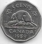 5  cent  1959  Canada. km. 50 a, Postzegels en Munten, Munten | Amerika, Ophalen of Verzenden, Losse munt, Noord-Amerika