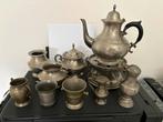 Antiek Tinnen Thee/Koffie Set met Warmhouder en Meer, Antiek en Kunst, Antiek | Tin, Ophalen of Verzenden