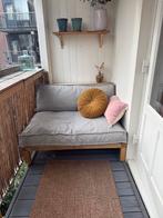 Tuin/balkon palletbankje incl. kussens, Ophalen, Zo goed als nieuw, Hout