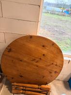 Grenen tafel met 4 stoelen, Huis en Inrichting, Ophalen of Verzenden, Gebruikt, 4 tot 6 stoelen