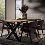 eettafel Malmo 180 x100 massief eiken 40 mm blad € 635,00, Ophalen, Eikenhout, Nieuw, Vijf personen of meer