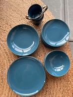 Ikea Bordenset - Smaragd blauw, Ophalen of Verzenden, Gebruikt, Blauw, Bak of Kom