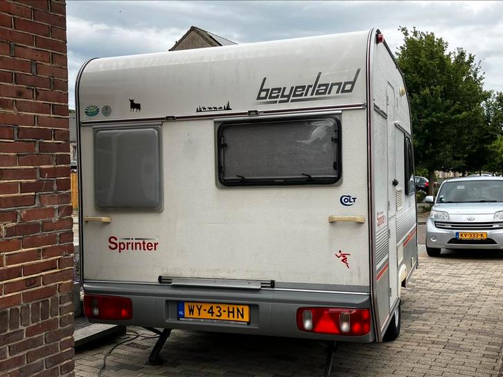 Beyerland sprinter 350, Caravans en Kamperen, Caravans, Particulier, tot en met 2, 500 - 750 kg, Treinzit, Beyerland, Luifel, Ophalen