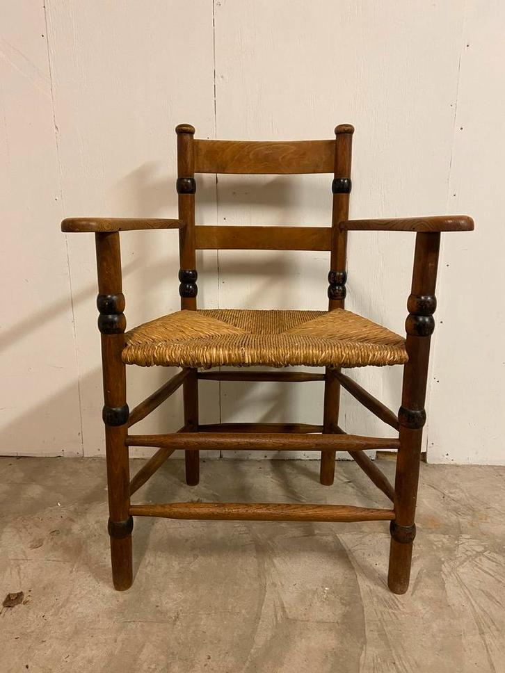 Vintage Ringstoel Eikenhout - Jaren '30, Antiek en Kunst, Antiek | Meubels | Stoelen en Banken, Ophalen of Verzenden