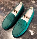 Tod's Gommino Loafers Driving Shoes Groen Leer maat 38.5, Ophalen of Verzenden, Espadrilles of Moccasins, Groen, Gedragen